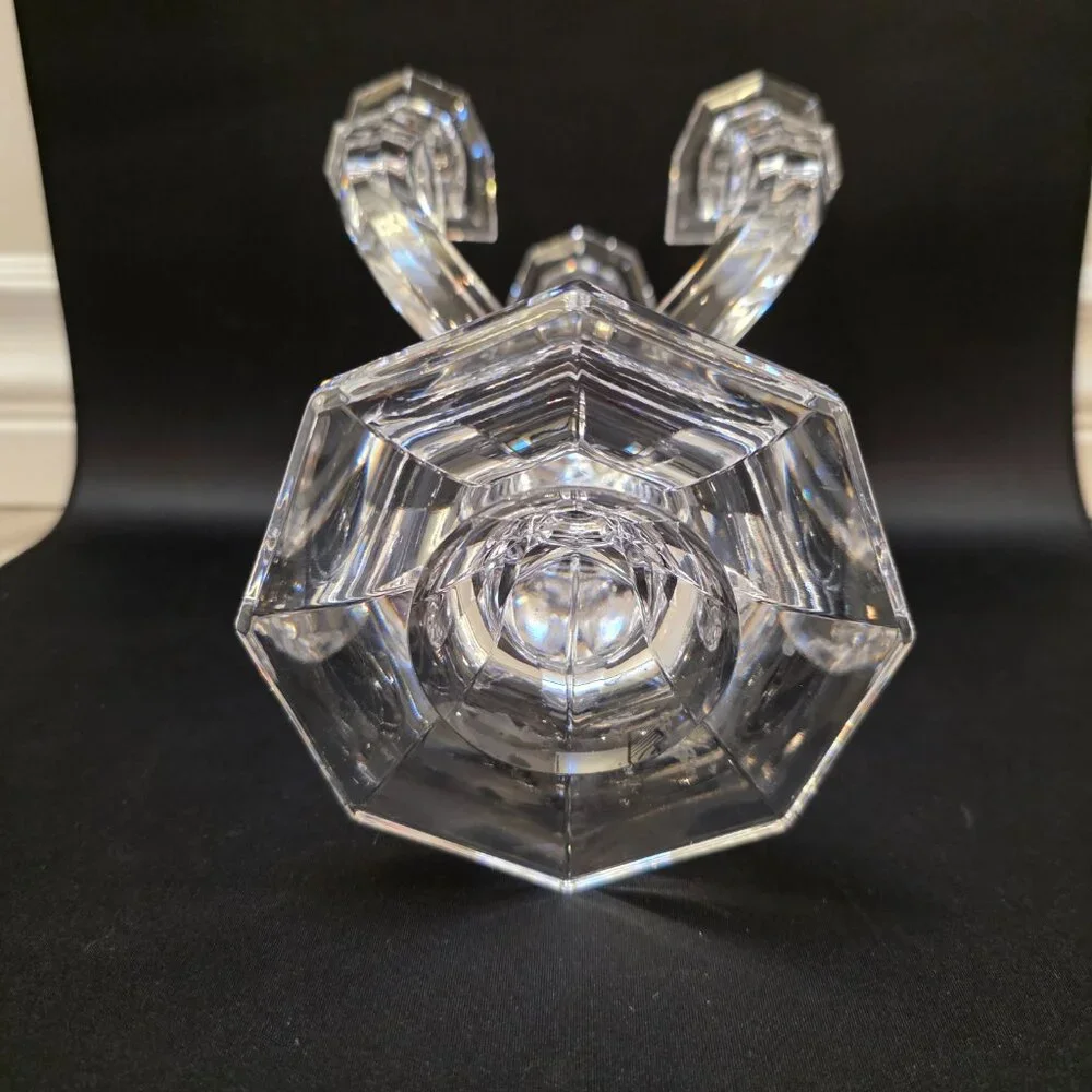 Vtg TOWLE Lead Crystal Austria 5 Arm Candelabra Candle Holder 9.75” Tall